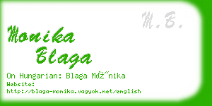 monika blaga business card